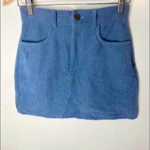Jupe côtelée XS bleu **jamais portée**